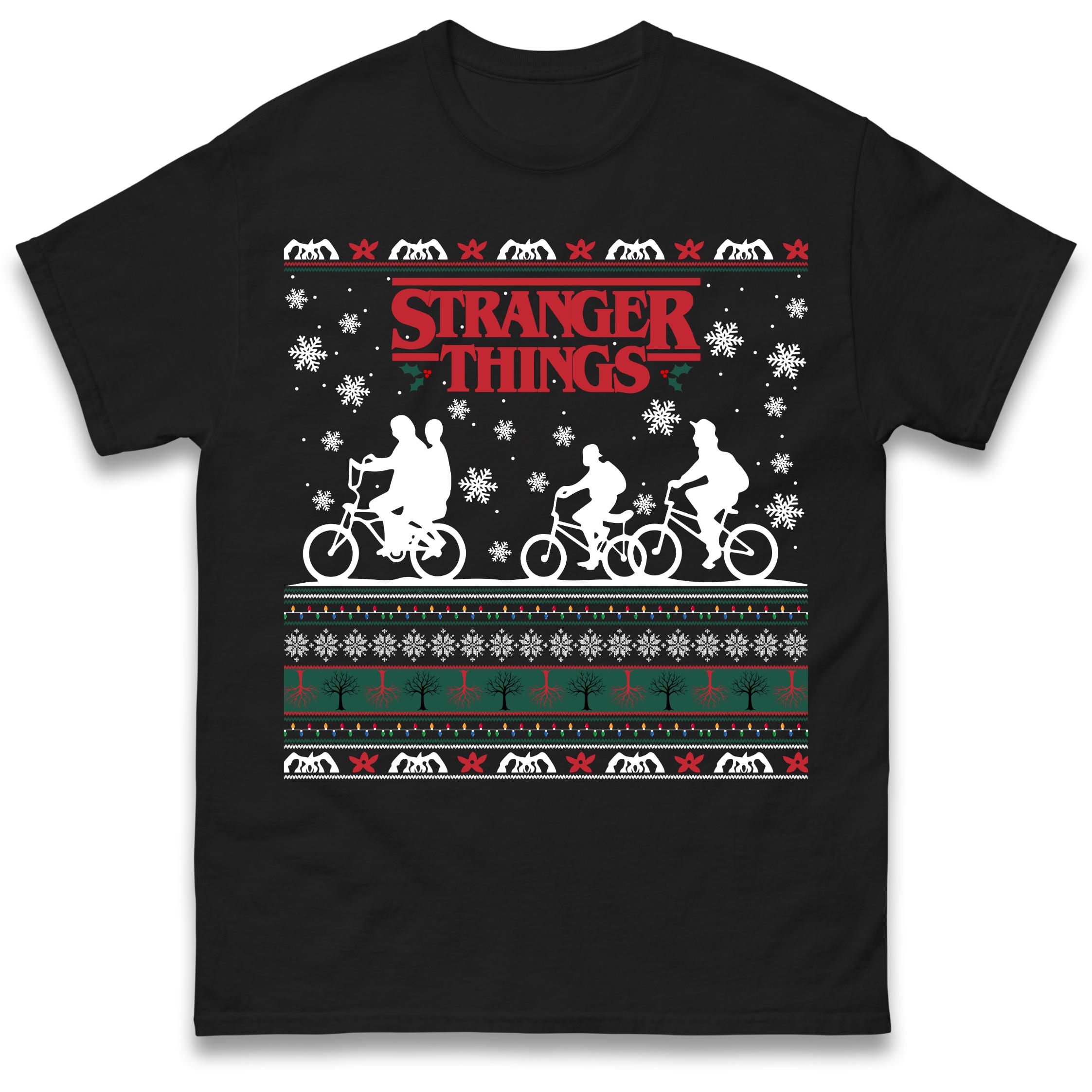 Stranger Things Christmas T Shirt Tshirt Mens Womens Unisex Tops Tees S
