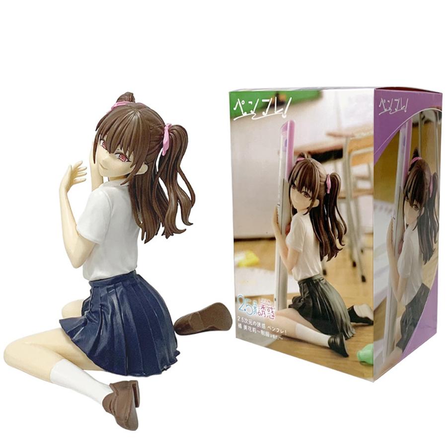 10cm 2.5-jigen Yuuwaku Anime Figure Sitting Tachibana Mikari Action Amano Ririsa Figurine Collection Model Toys PVC no Poseable Articulated Scale