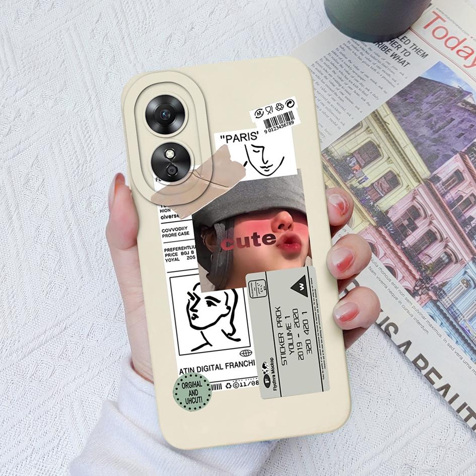 For OPPO A11 A12 A15 A17 A17K A58 A52 A1 A1Pro 5G Phone Case Fashion Boy Girl Camera Protection Protective Soft Silicone Cover For OPPO Fundas Coque