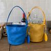 With Round Pendant Slouchy Hobo Bags Handbag Solid Color Tote Bag Faux Suede Bucket Bag  Girls
