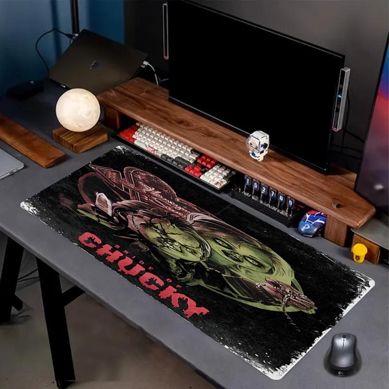 Bride of Chucky Print Mouse Pad, Anti‑Slip Desktop keyboard Mat, for PC Laptop Gaming Working Daily Use, Cool Festival Surprise Gift