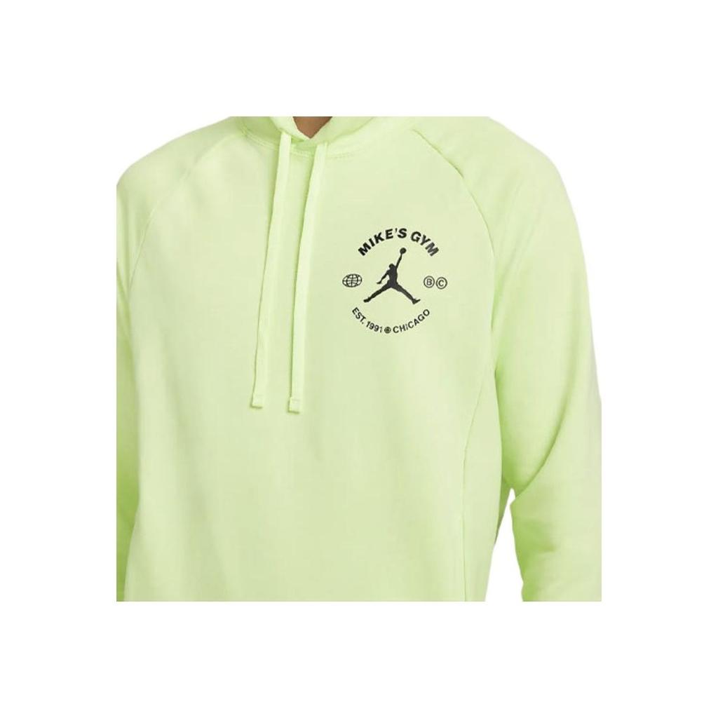 Jordan Solid Color Hoodie with Logo Print & Drawstring Men Tops Light-Lemon DV1291-383