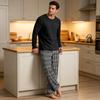 Men's Pajama Set Long Sleeve Sleepwear Loungewear for Nighttime and Relaxing at Home