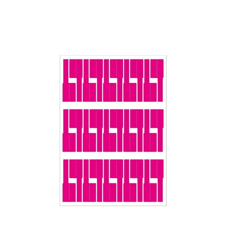 Set Of 10 PVC Wire Label with Strong Adhesive Waterproof Suitable for Printer & Handwriting In Multiple Color