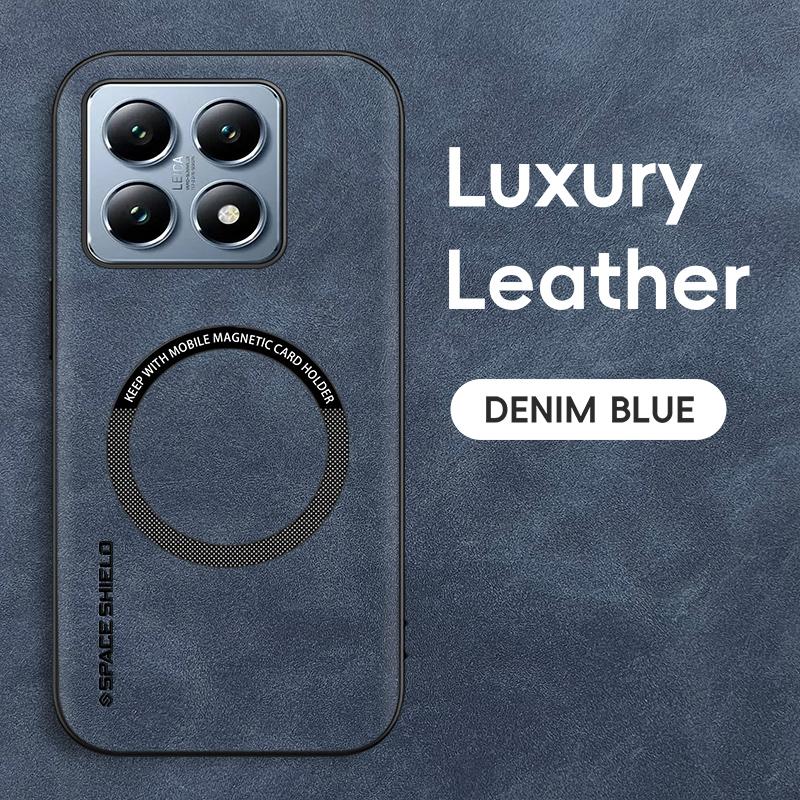 Magnetic Retro Leather Soft Case For Xiaomi 14T Pro Xiaomi14TPro 5G Wireless Charging Phone Case Cover