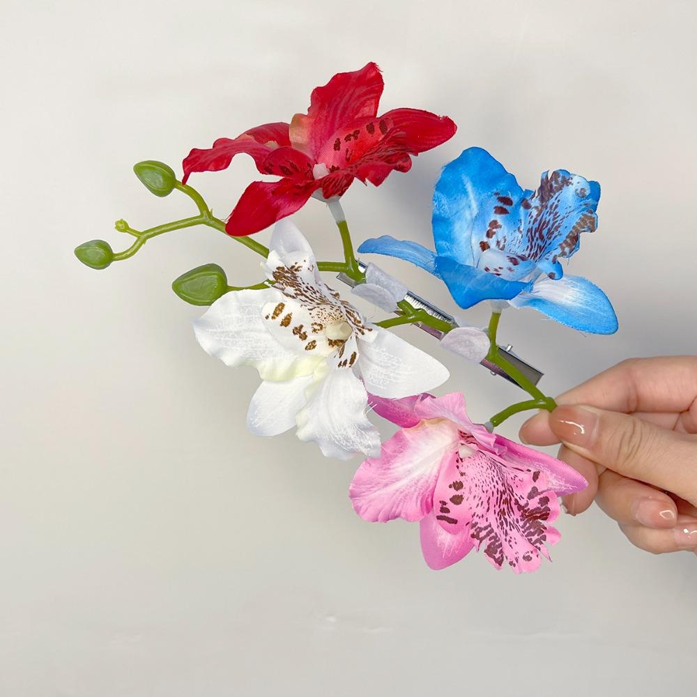 Orchid Flower Fairy Hairpins Artificial Flowers Spring Summer Hair Clips Wedding Party Photography Hair Accessories