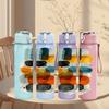 1PC Abstract Geometric Shape Modern Print 750ml Color Plastic Sports Water Bottle Leakproof Flip Straw Lid Suitable for Sports Office Home Use