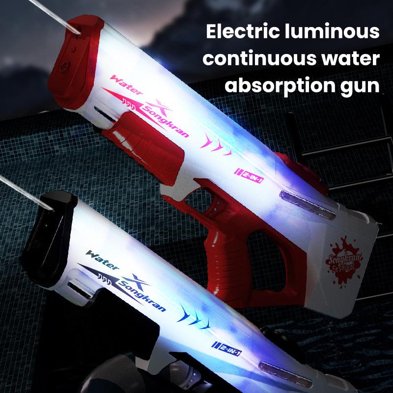 Fully Automatic Continuous Firing Water Gun Summer Electric Toy Gun Laser Cool Large Capacity Water Shooting Water Gun Toy