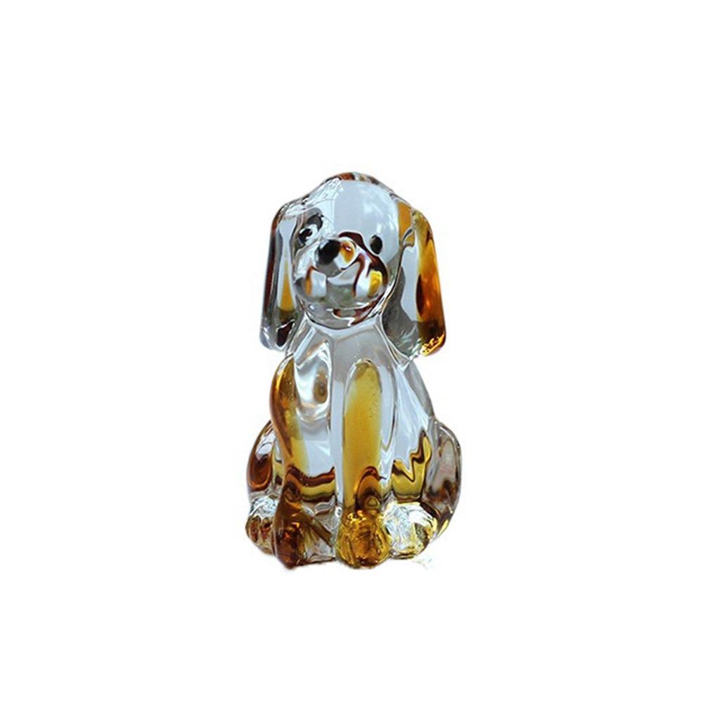 Mini Puppy Ornament Handmade Animal Statue Cute Crystal Dog Figurines  Home Decor