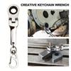 Cheie cu clichet EDC Accesoriu șurubelniță Dimensiune compactă Portabil Utilizat pe scară largă Breloc telescopic Cheie cu clichet Instrument de camping