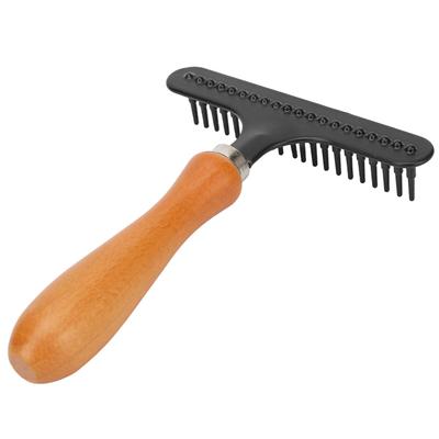 Handheld Carpet Rake Cleaning Grooming Stainless Steel Hair Groomer Rug Rake for Beauty Salon