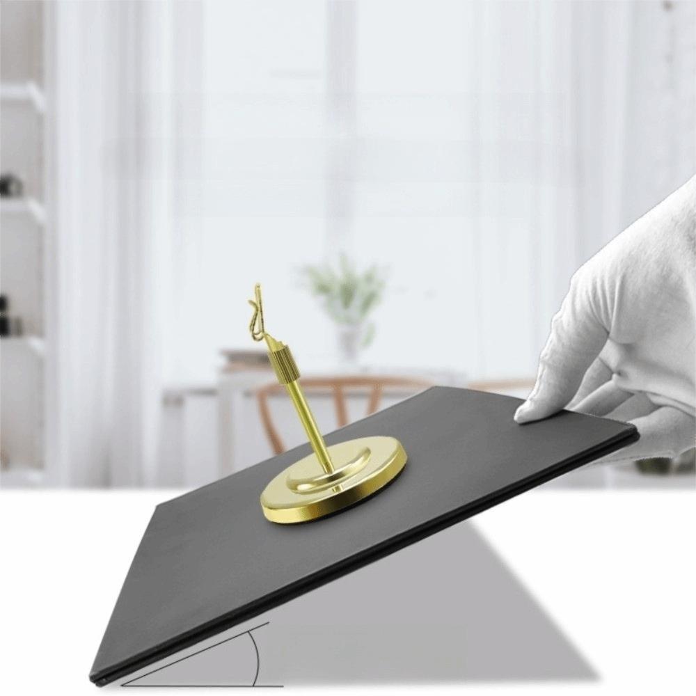 Convenient Vertical Photo Clip Stand Portable Stable Base Memo Clip Holder Metal Stainless Steel Table Number Stand Table