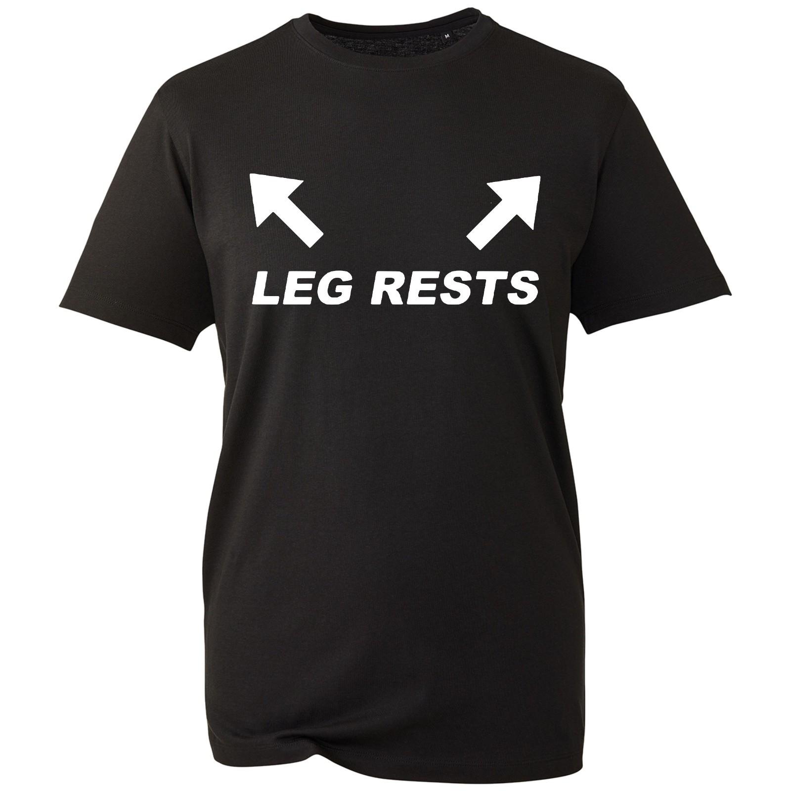 Leg Rests T-Shirt Funny Adult Humor Innuendo Graphic Rude Stag Do Black Shirt XL