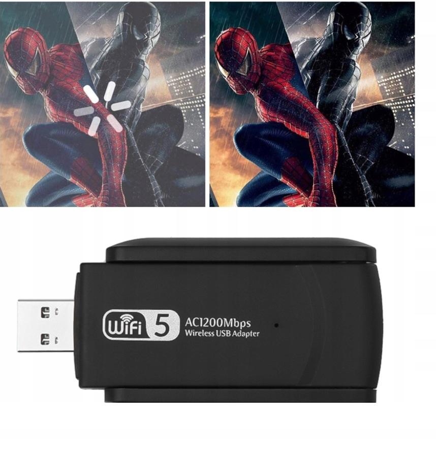 Karta Sieciowa Wifi 1200Mbps 5Ghz Usb 3.0 + Antena