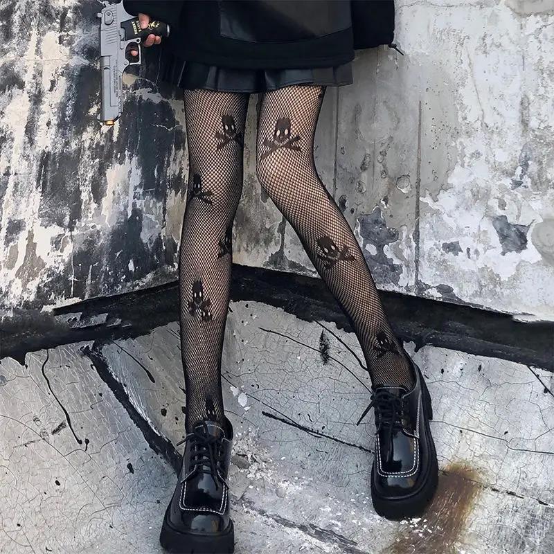 Summer Lolita Fishnet Body Stockings Fish Net Sexy Pantyhose Mesh Nylon Tights Lingerie Skin Jk Cosplay Anime Socks