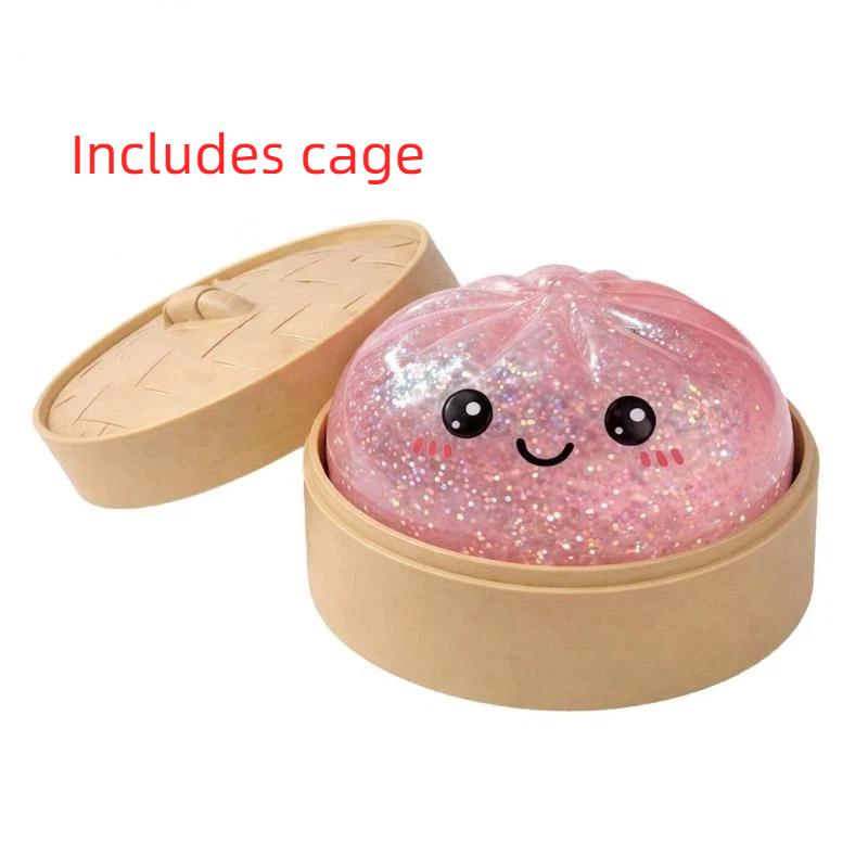 Glitzer-Knödel Squishy Stressabbau Spielzeug 1 Stück Mit Box Langlebig Weich Knetbar Sensorisches Fidget Spielzeug für Kinder Tägliches Lässiges Spiel