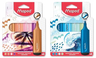 Fluo Peps Highlighter, Three Color Mixes, 4 PCS, 9022