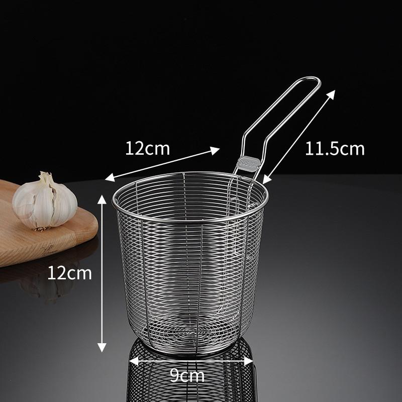 

Горячий сетчатый дуршлаг из нержавеющей стали корзина для жарки кухонный ручной сито для лапши картофеля фри маслоотделитель фильтр ложка инструменты гаджет