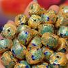 5Pcs, Vintage Cloisonné Lotus Pattern Barrel Beads, Golden/Silvery Plated DIY Jewelry Spacer Findings for Bracelet & Necklace Making 15×13mm
