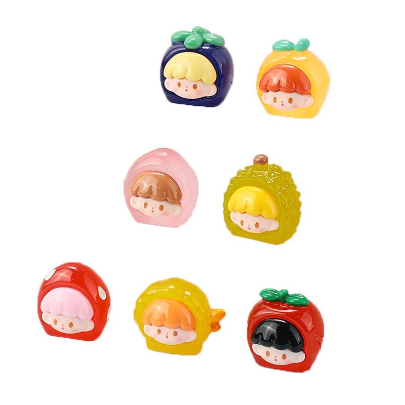 Resin Cartoon Luminous Three-Dimensional Fruit Diy Jewelry Accessories Keychain Car Pendant Handmade Materials