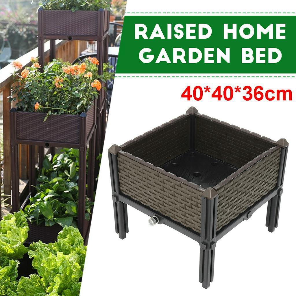 PP  Raised Garden Bed Vegetable Bed Raised Garden Bed for Vegetables Elevated Planter Box with Legs Outdoor Patio Flower Herb Container Gardening