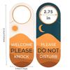 5pcs Colored paper double-sided Do Not Disturb and Welcome Knock signs for hotel door handles, perfect as a holiday gift.