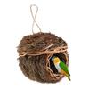 Hängendes Vogelhaus Stroh Handgeflochten Gemütliches Vogelnest Unterschlupf vor Kaltem Wetter