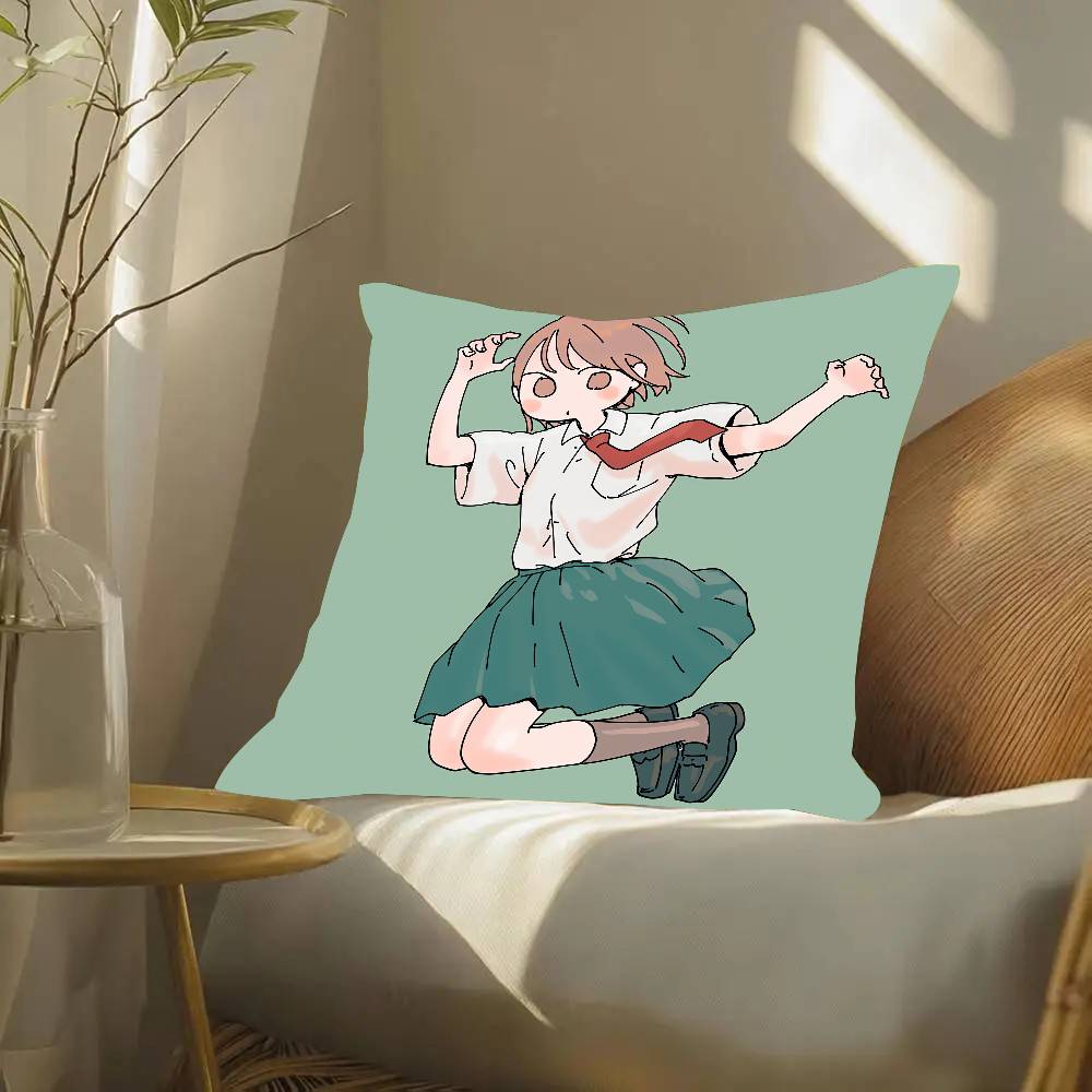 Anime Blue Box Pillow Case Fashion Square Pillowcase Bedroom Sofa Room Ins Decoration Leisure
