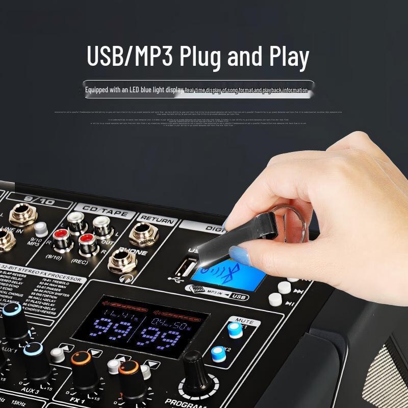 10-Channel Professional Analog Audio Mixer (CN Version)