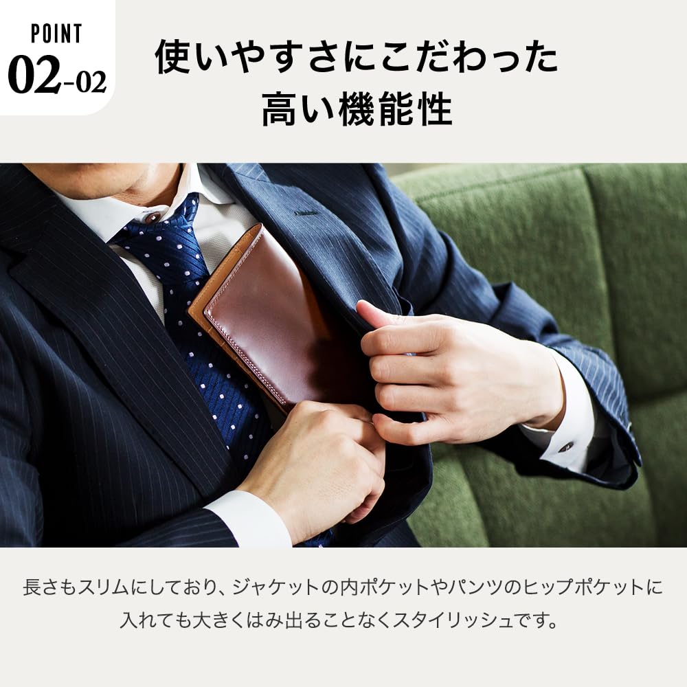 Flying Horse Cordovan Long Wallet Men's (01.Black)