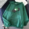 Damen Übergroßes Kapuzensweatshirt Skate Frosch Druck Langarm Freizeit Lockerer Schnitt