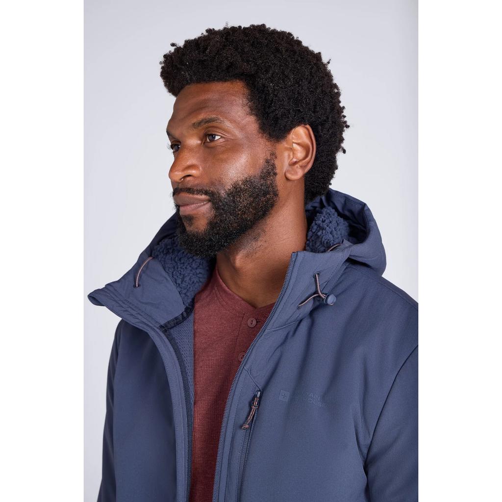 Mountain Warehouse Mens Charleston Faux Fur Lined Soft Shell Jacket
