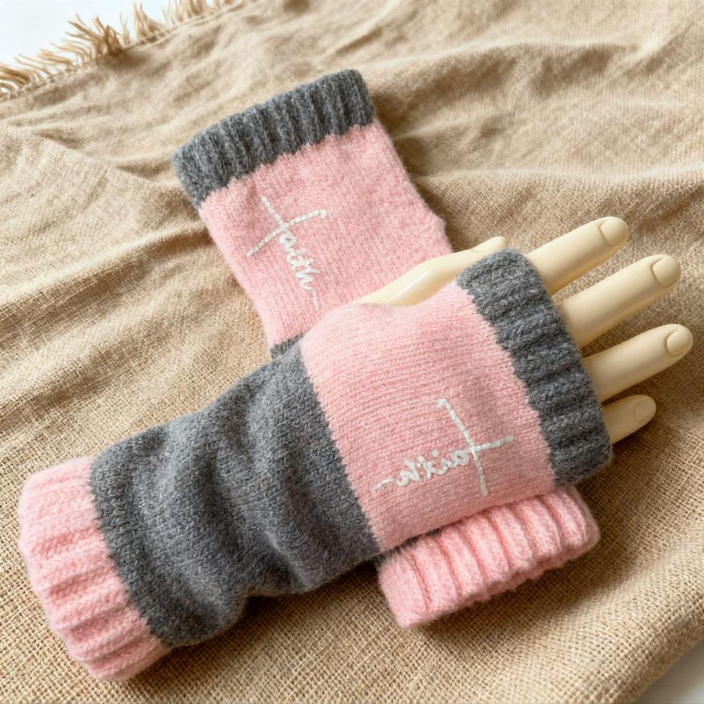 Yanxuan Ladies' Autumn-Winter Knit Gloves with Embroidery