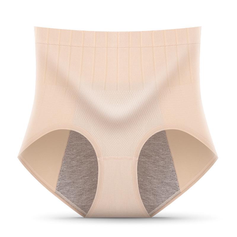 High-Waisted Women's Period Underwear - Tummy Control, Leak-Proof, Antibacterial Plus Size Seamless Panties.