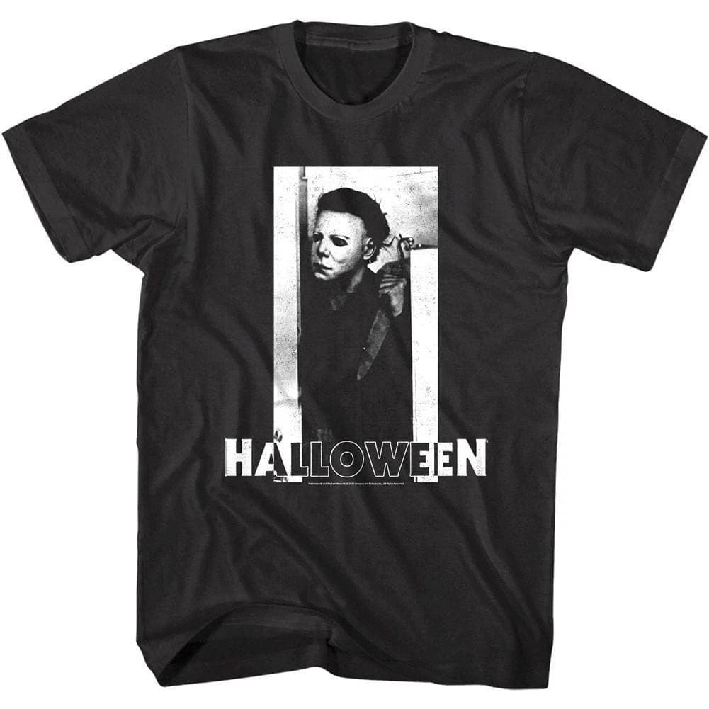 Halloween Michael Myers Hiding Men s T Shirt L