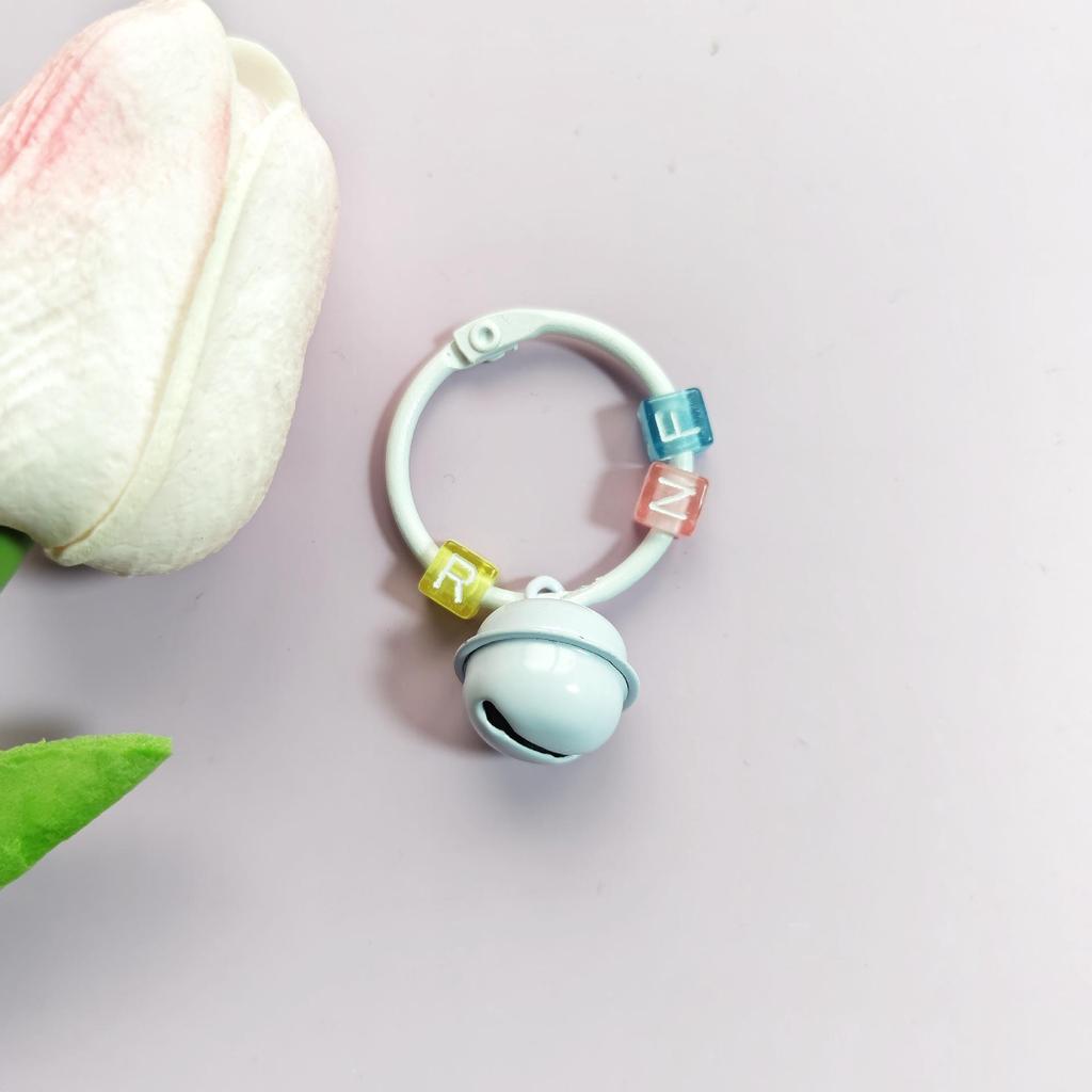 Colorful Bead Bell Pendant Keychain with DIY Accessories for Backpack