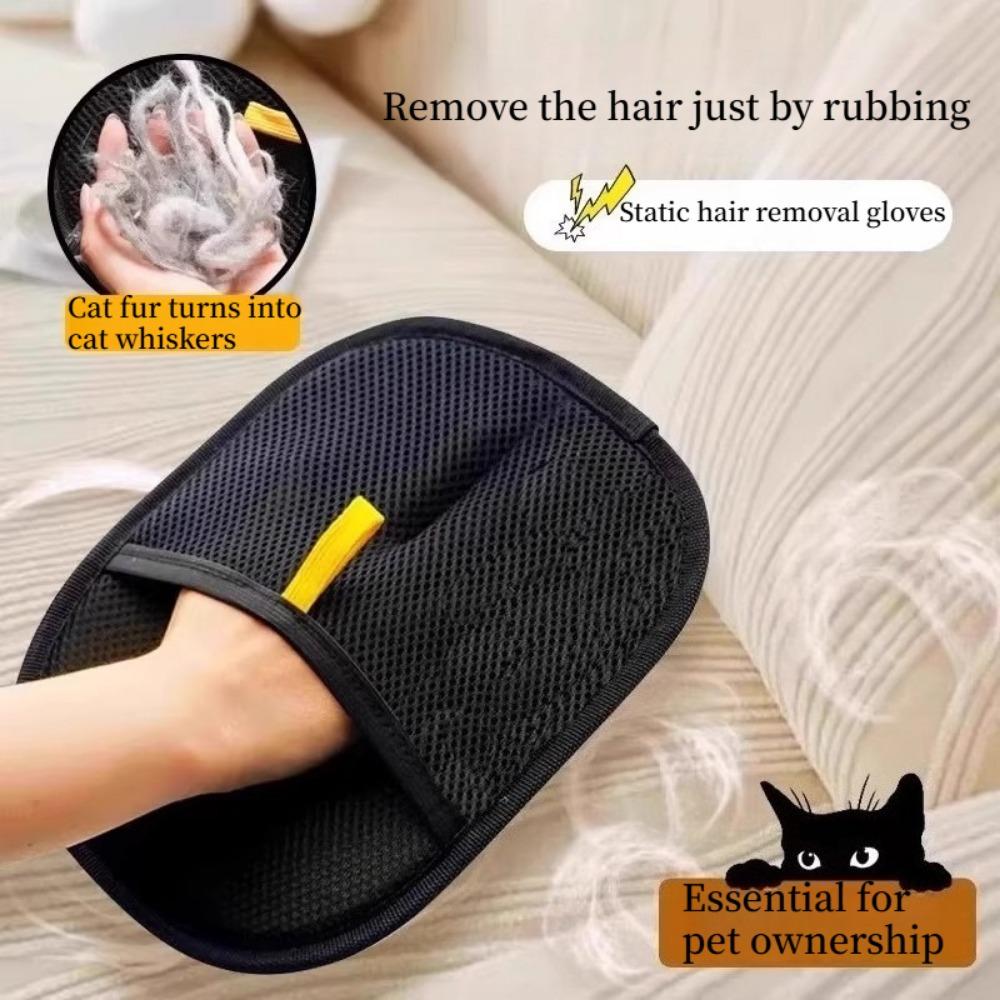 3PCS Cat Hair Cleaner Electrostatic Hair Removal Pet Gloves Two-way Bristle Remover Brush Sticky Hair Artifact Dog Comb Shaving