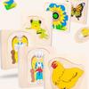 Montessori Multi-Layer Jigsaw Cognitive Growth Puzzles Wooden Toys  Kindergarten Kids