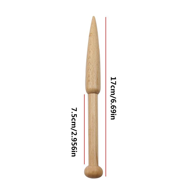 1PC Weaving Tool DIY Sweaters Scarves Tapestries Knitting Shuttle Rods Single Ended Solid Beech Wool Thread Hook Tools