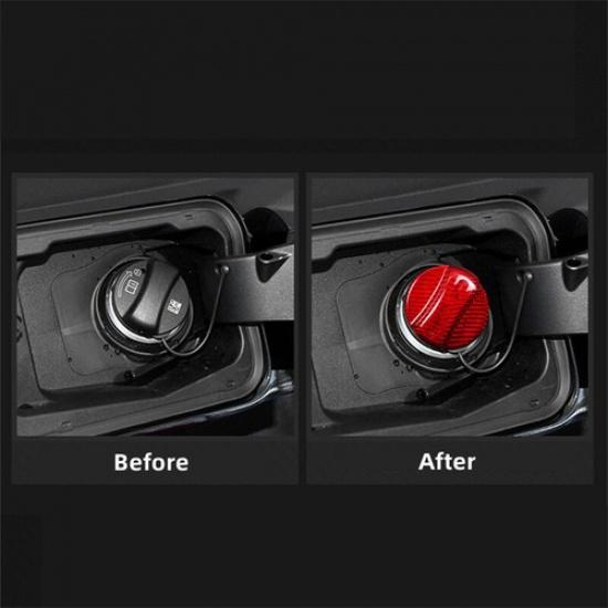 Hard Red Carbon Fiber Car Fuel Tank Cap Stick Protect For BMW 3 5 7 F30 F10 F01