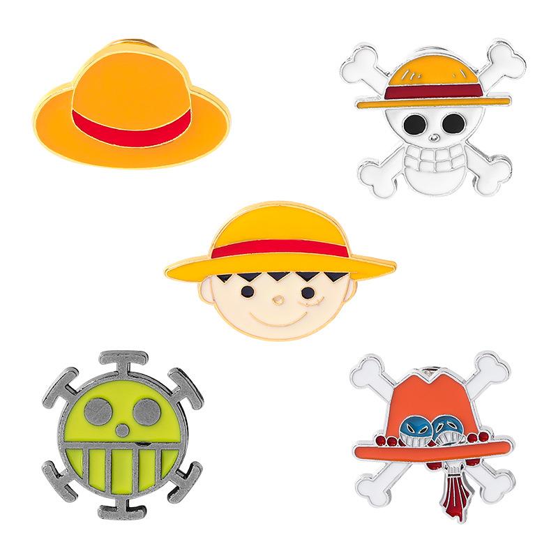 Cartoon Netter Junge Mit Hut Schädel Design Metall Emaille Brosche Übertriebene Persönlichkeit Abzeichen Pin Schmuck Fan Geschenk