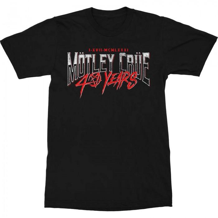 Tricou unisex pentru adulți Motley Crue 40 de ani