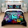Bedding Set 1 Duvet Cover 2 Pillowcases Among Us Print Soft Bed Linen Bedroom Decor