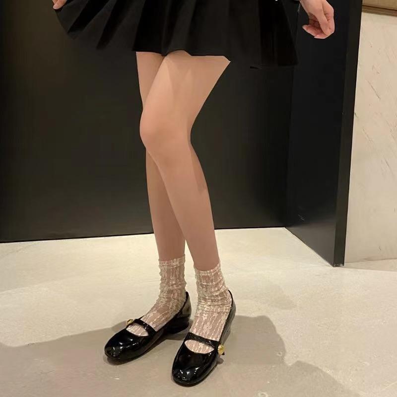 Summer Girl Sock Retro Lace Ruffle Hollow Lovely Sock for Girl Breathable Frilly Princess Sock Stuff