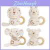 Baby Organic Cotton Rattle Set With Grasping And Soothing Features For Newborns