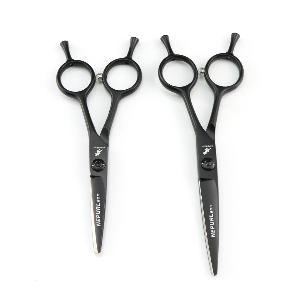 5-5.5 Inch Black A-line Barber Shears Hairdressing Scissors