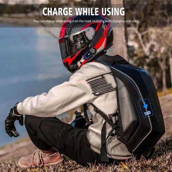 CS-1412 Motorcycle Helmet Wireless Bluetooth-compatible IP67 5.1 Headset Waterproof Intercom for Motorbike