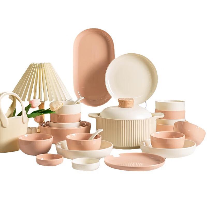 Moder Lanka Falling Cherry Ceramic Dinnerware Set