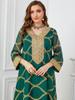 Dubai Women's Long-Sleeved Fashion Robe Dress