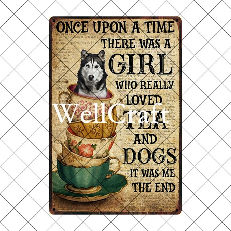 Wellcraft Pet Husky Dog Are Your Friend Wine Cafe Bath Shop Art Metal Tin Sign Wall Poster Iron Painting Pub D CM